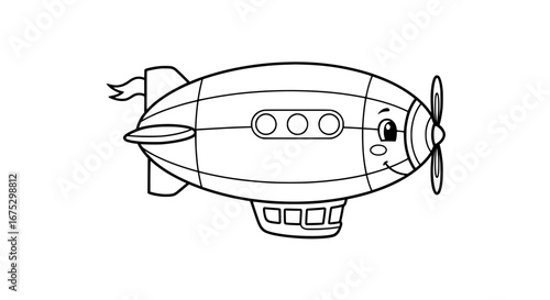 Outline of a futuristic submarine with transparent background