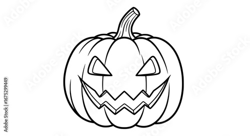 Jack-o'-lantern with transparent background