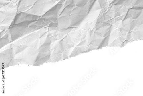 Realistic Torn Paper Edge Isolated on Transparent Background – Ripped White Paper Texture PNG Mockup