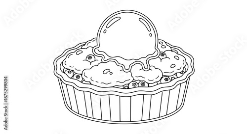 Berry muffin with transparent background