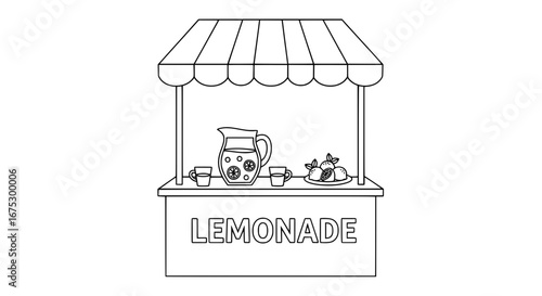 Lemonade stand with transparent background