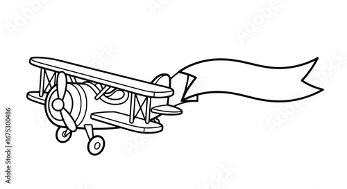 Old propeller airplane with transparent background