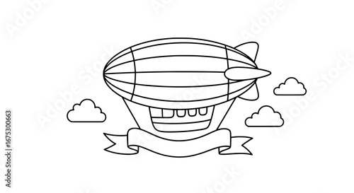 Hot air balloon with transparent background