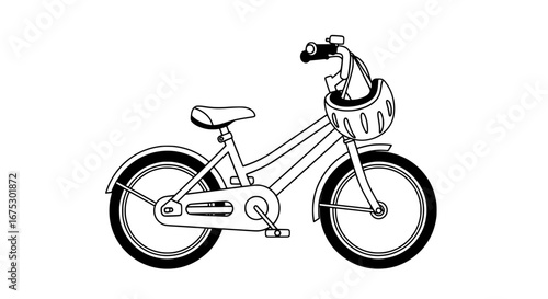 Simple mountain bike with transparent background
