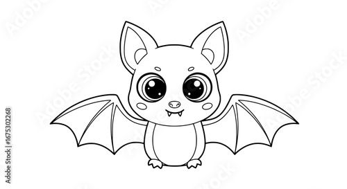 Cute bat with transparent background