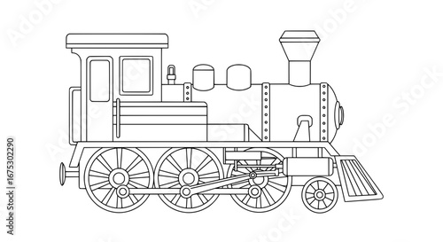 Steam locomotive with transparent background