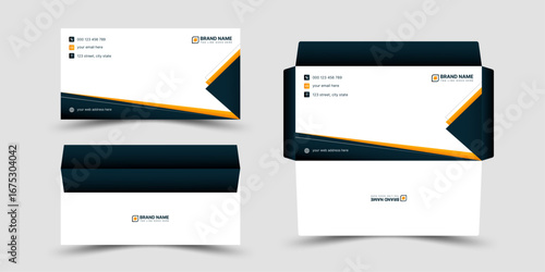 Creative modern envelope design, minimalist business stationery template