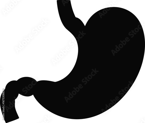 black stomach silhouette, medical anatomy clip art preview