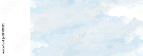 Blue sky cloud, Realistic bright blue sky background with soft white clouds. Horizon nature landscape. Vector illustration. Gradient mesh. fresh weather background.