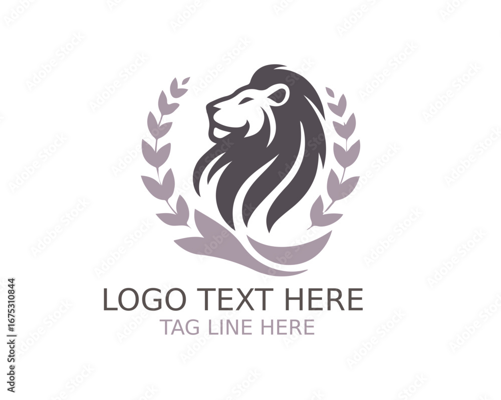 Obraz premium Lion Eleghant Logo Design Vector