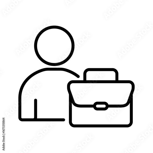 Employee Icon Vector Illustratio, White Background