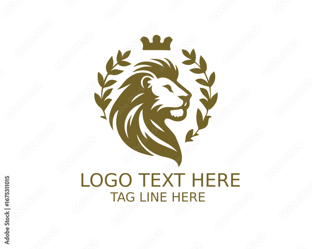 Obraz premium Lion Eleghant Logo Design Vector