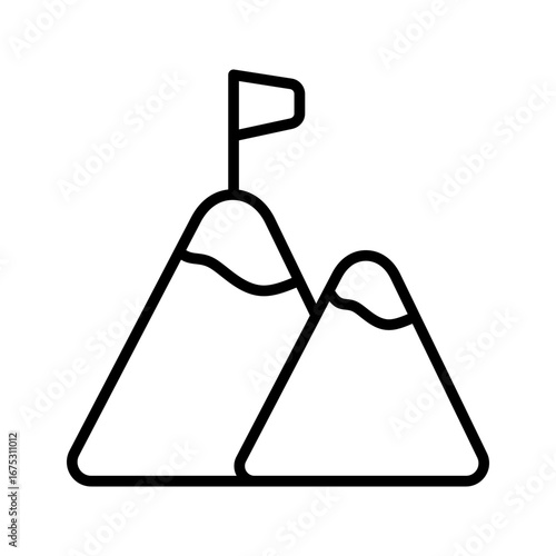 Mission Icon Vector Illustratio, White Background