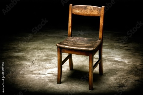 Wallpaper Mural old wooden chair Torontodigital.ca