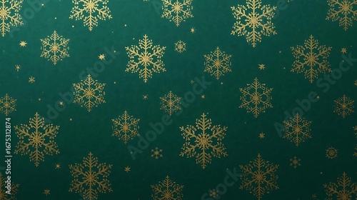 Premium Christmas Packaging Design. Golden snowflake seamless design for upscale packaging, wrapping paper, holiday branding, and seasonal product presentation.