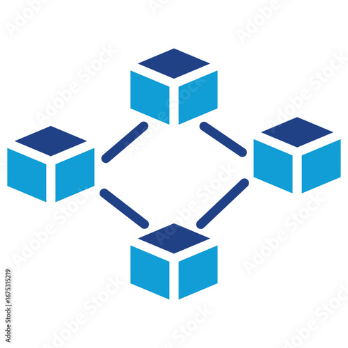 Blockchain Icon Element For Design