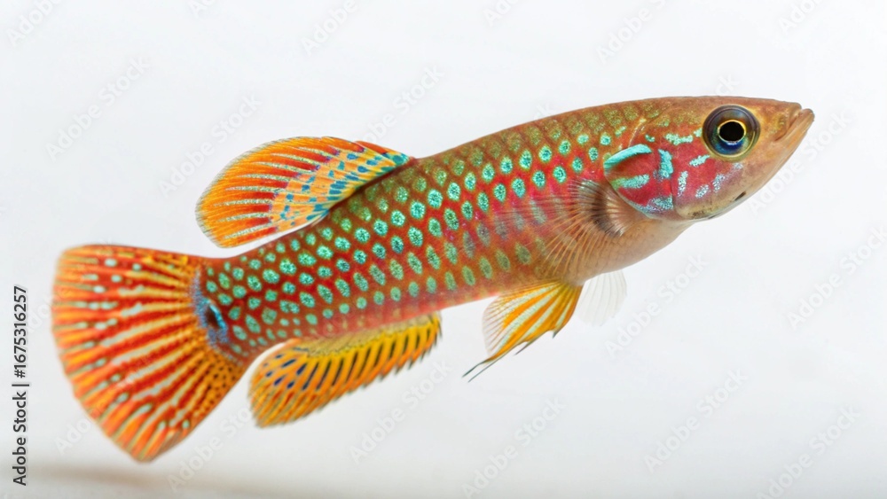 Fototapeta premium Killifish on studio background