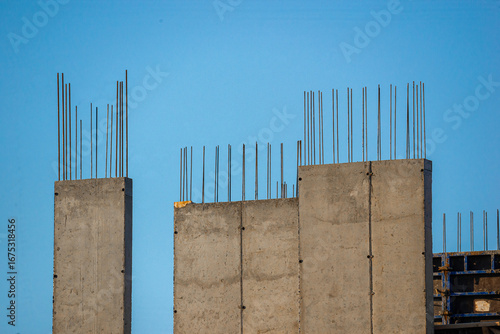 Tablou pe pânză The process of building a multi-storey residential building in a monolithic way
