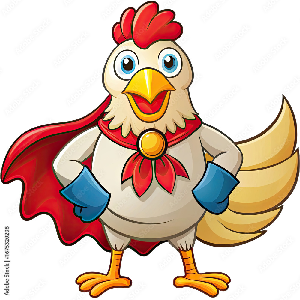 Fototapeta premium funny cartoon rooster