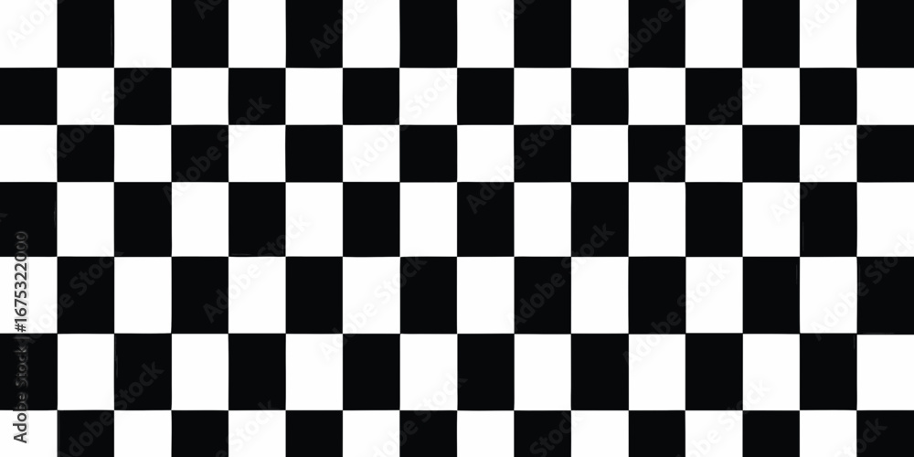 Fototapeta premium Classic black and white checkered pattern background with a repeating geometric design