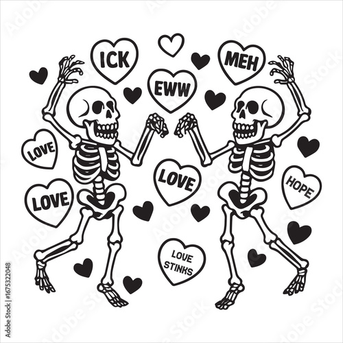 Anti Valentine Skeleton
