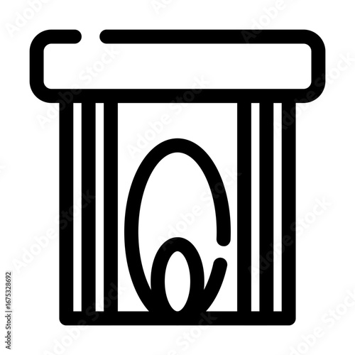 Fireplace Icon Broken Line
