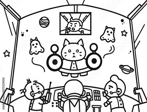 Astronauts are fighting aliens 