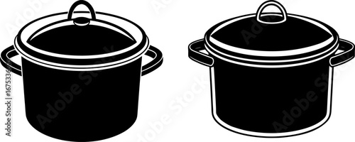 Rice cooker set, Set of rice cookers, rice cooker collection, Vector of rice cookers, rice cooker silhouette, rice cooker isolated on white background