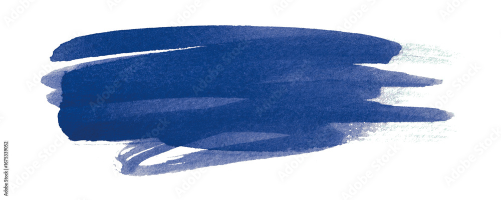 Fototapeta premium blue watercolor background. Artistic hand paint. Isolated on transparent background.