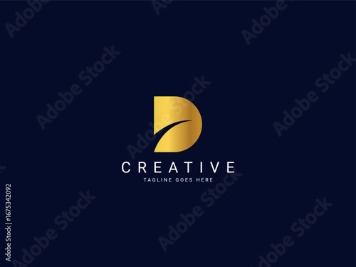 d modern letter logo	