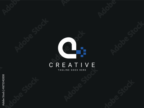 a modern letter logo	