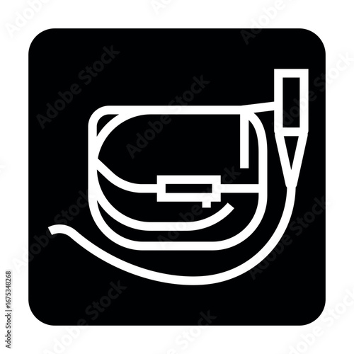 endoscopy black line icon for digital and print projects.
