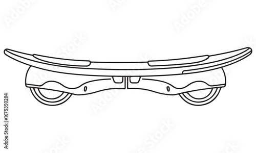 Outline Illustration of a Modern Electric Self-Balancing Board