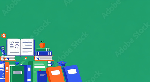 Vibrant illustration promoting educational concepts and academic resources