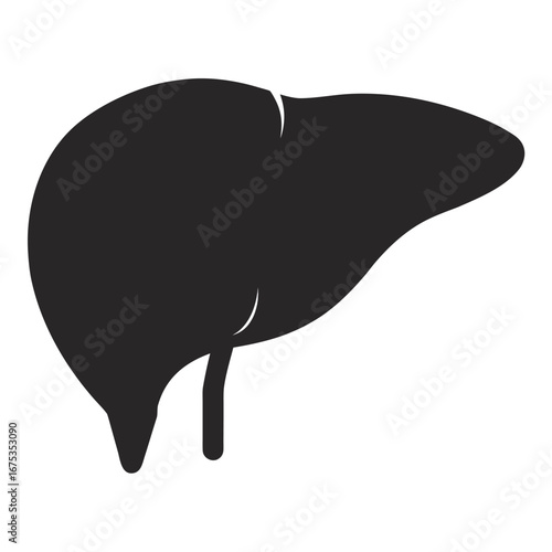 Human Liver Anatomy gallbladder human internal orange icon line airt vactor outline Illustrations on white background.