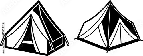 Camping tent set, Set of camping tents, camping tent collection, Vector of camping tents, tent silhouette, tent isolated on white background