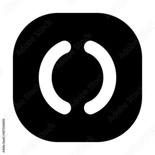 Regular Brackets Filled Icon