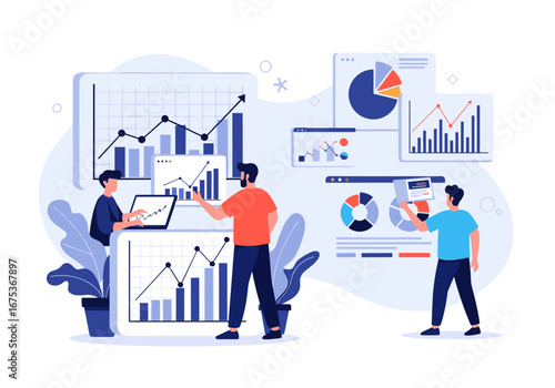 Analyzing financial market trends and business growth opportunities using data visualization tools and strategies