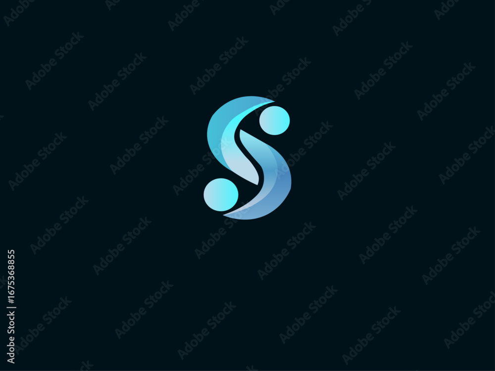 Fototapeta premium latter icon S logo design typography logo