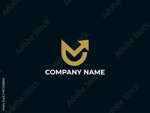 logo design typography U startup logo design