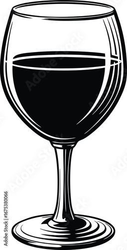Wine glass isolated on white
