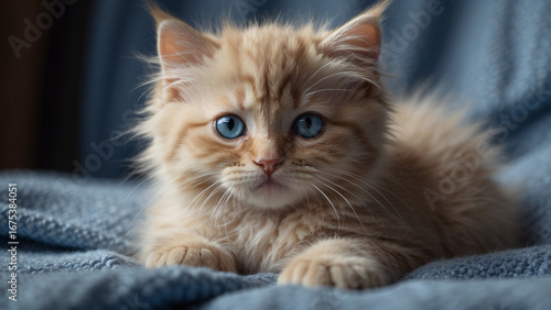 portrait of a british shorthair kitten, cute kitten