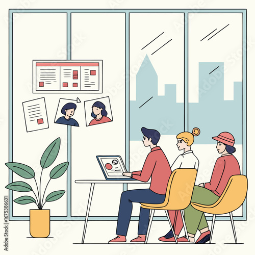  Team Video Conference in Modern Office
Adobe Illustrator Artwork