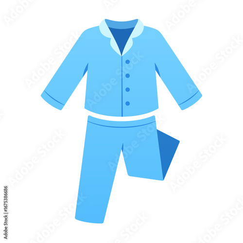 Sleep pajamas vector isolated illustration