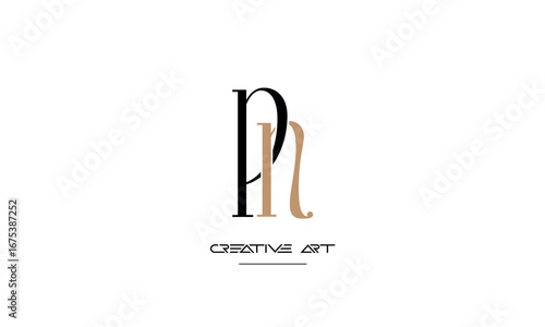 NP, PN, N, P abstract letters logo monogram