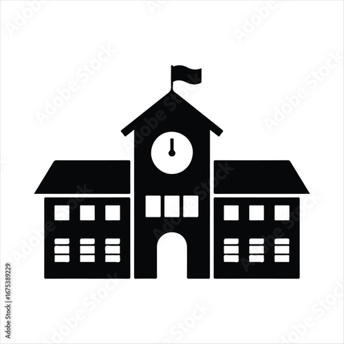 vector illustration of a school