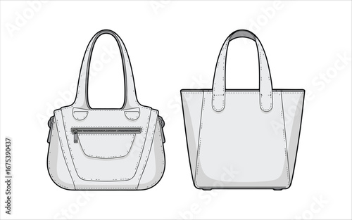 female handbag isolated on white background