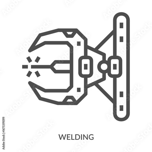 Welding Icon Line Style. Design Vector Illustration