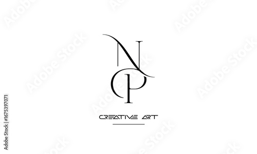 NP, PN, N, P abstract letters logo monogram