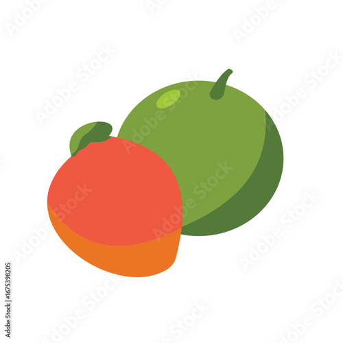 A tamarillo fruit, sliced to reveal its vibrant yellow-orange interior with seeds.